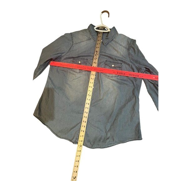 Torrid Jean Button Down Jean Shirt, Size 0/12 - Picture 5 of 10